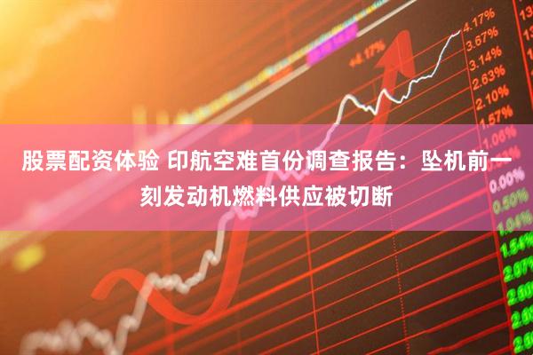股票配资体验 印航空难首份调查报告：坠机前一刻发动机燃料供应被切断